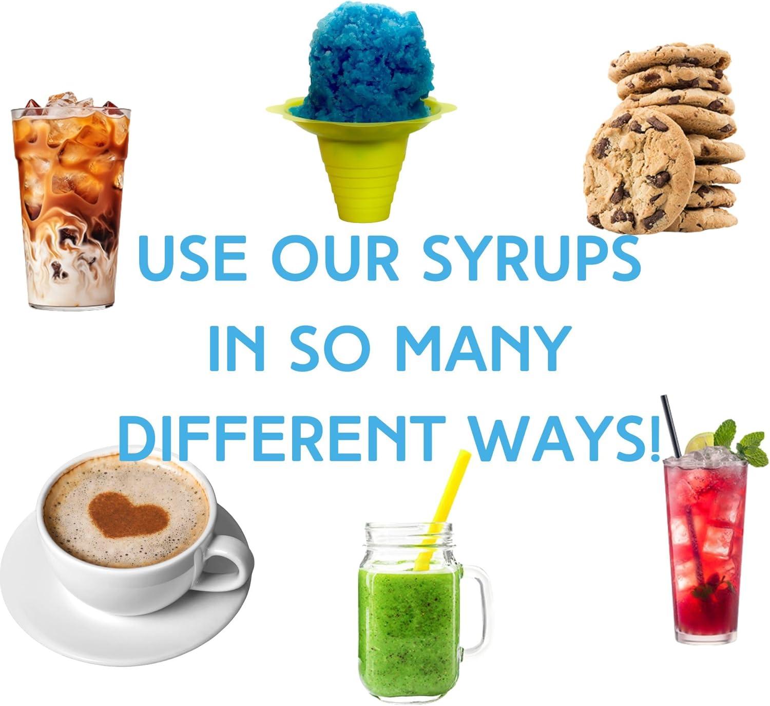 Hypothermias Shaved Ice & Snow Cone Syrup Variety Pack - Blue Raspberry, Tiger's Blood, Dreamcicle - 100% Pure Cane Sugar in a Gift Box