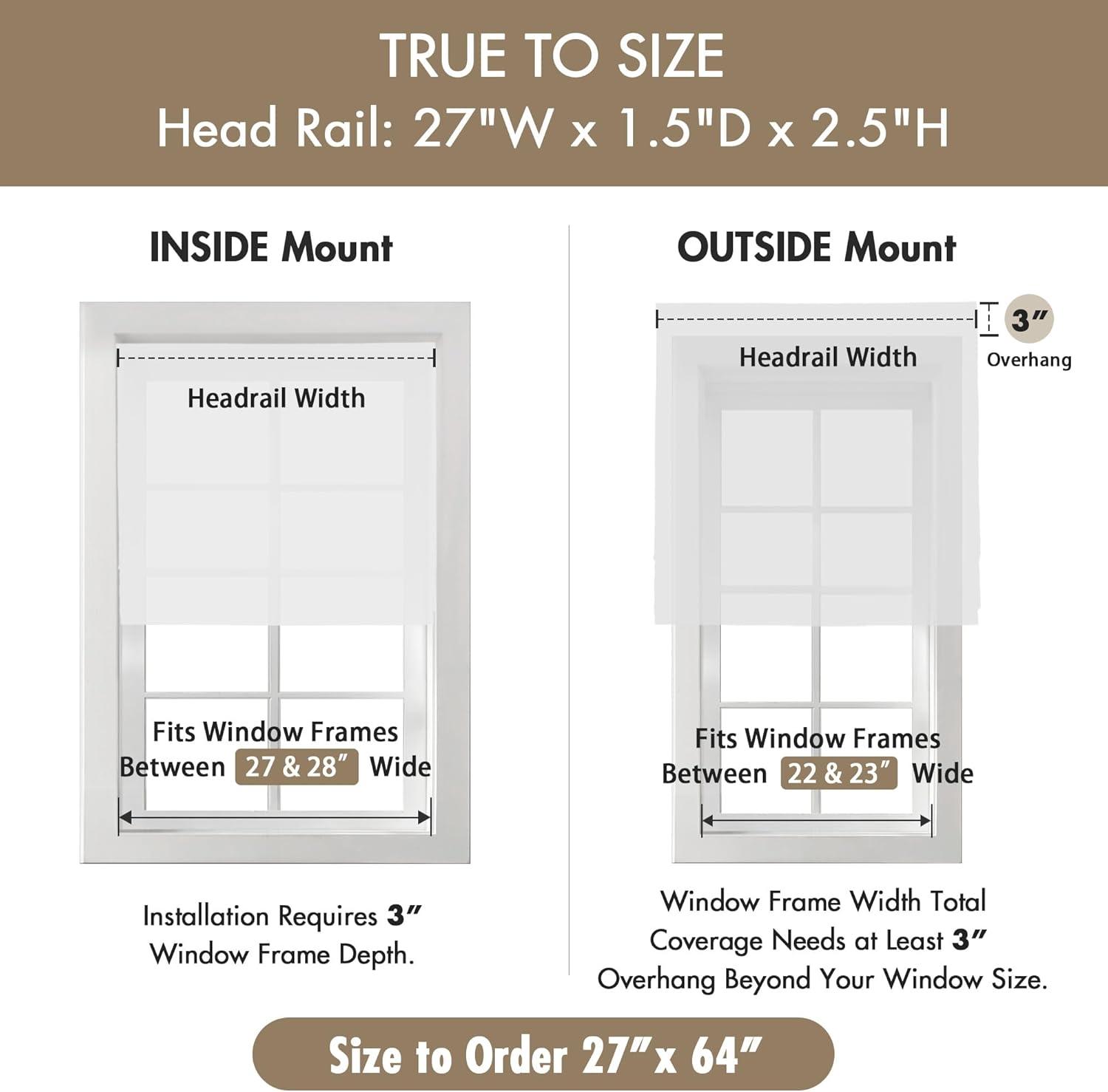 27"x64" Paxton Basketweave Room Darkening Cordless Roman Shade White - Madison Park: Window Blinds, Indoor Use