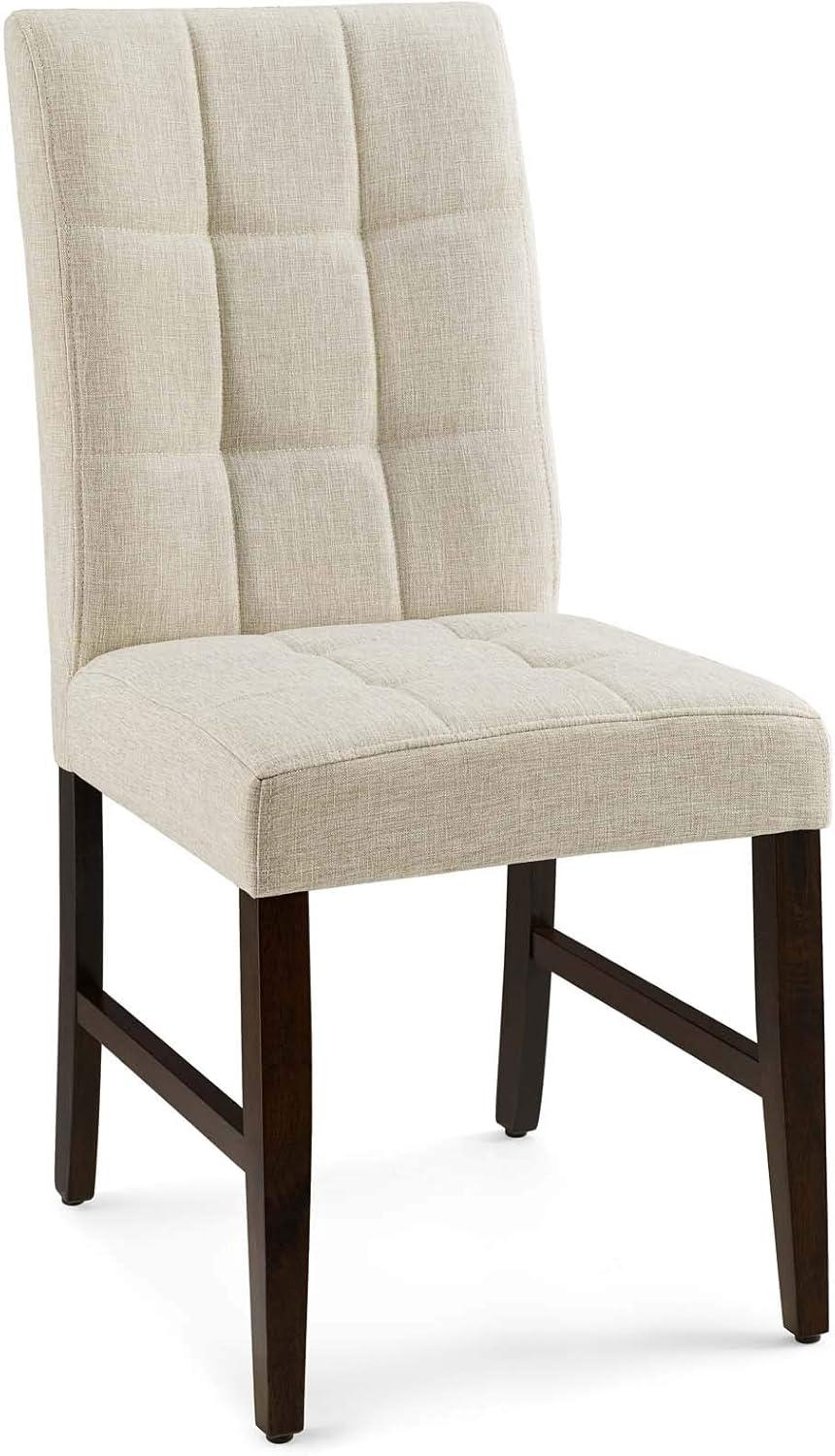 Promulgate Biscuit Tufted Upholstered Fabric Dining Side Chair by Modway