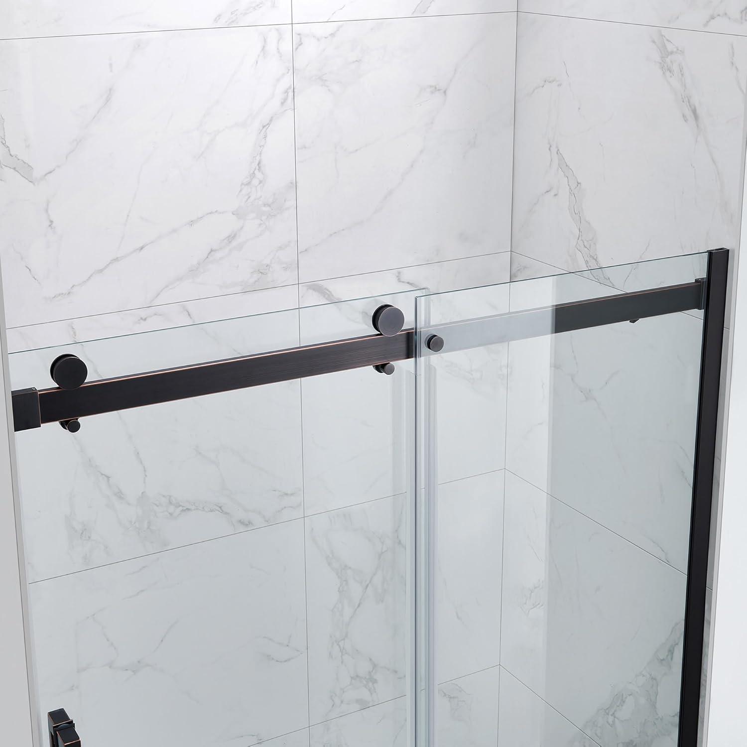 OVE Decors Bel Soft Close 60" x 78" Frameless Sliding Soft Close Shower Door