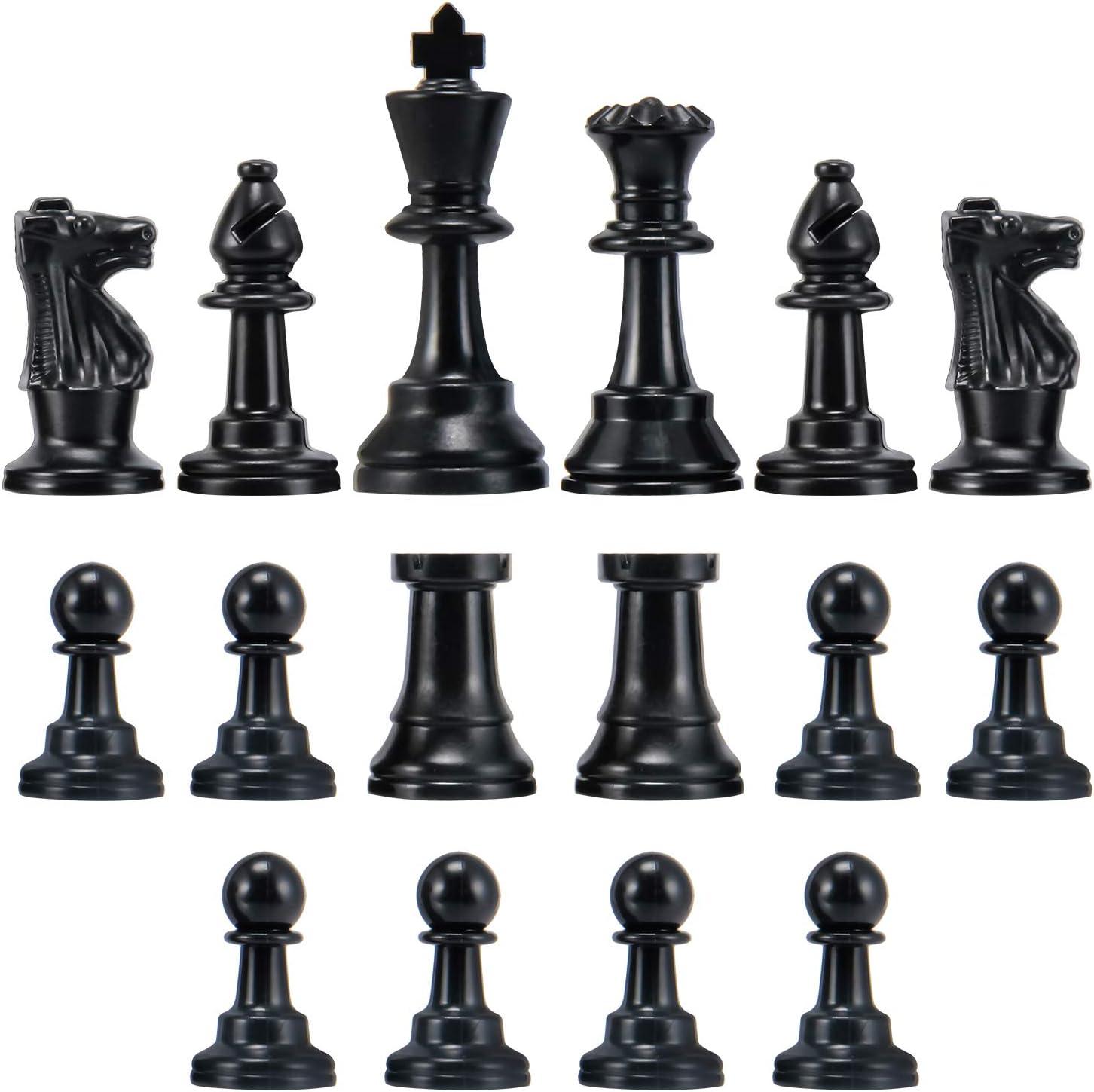 Amerous Chess Pieces, Chessmen with 3.75” King Height, Figure Figurine Chess Pawns for Chess Board Game - Pieces Only C49