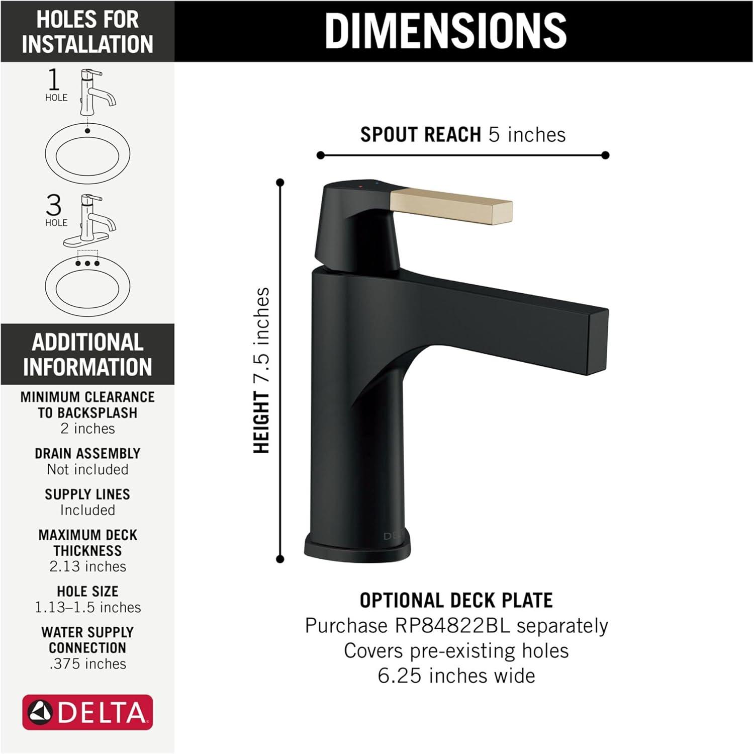 Zura Single Hole Touch2O Bathroom Faucet with Touchless Technology