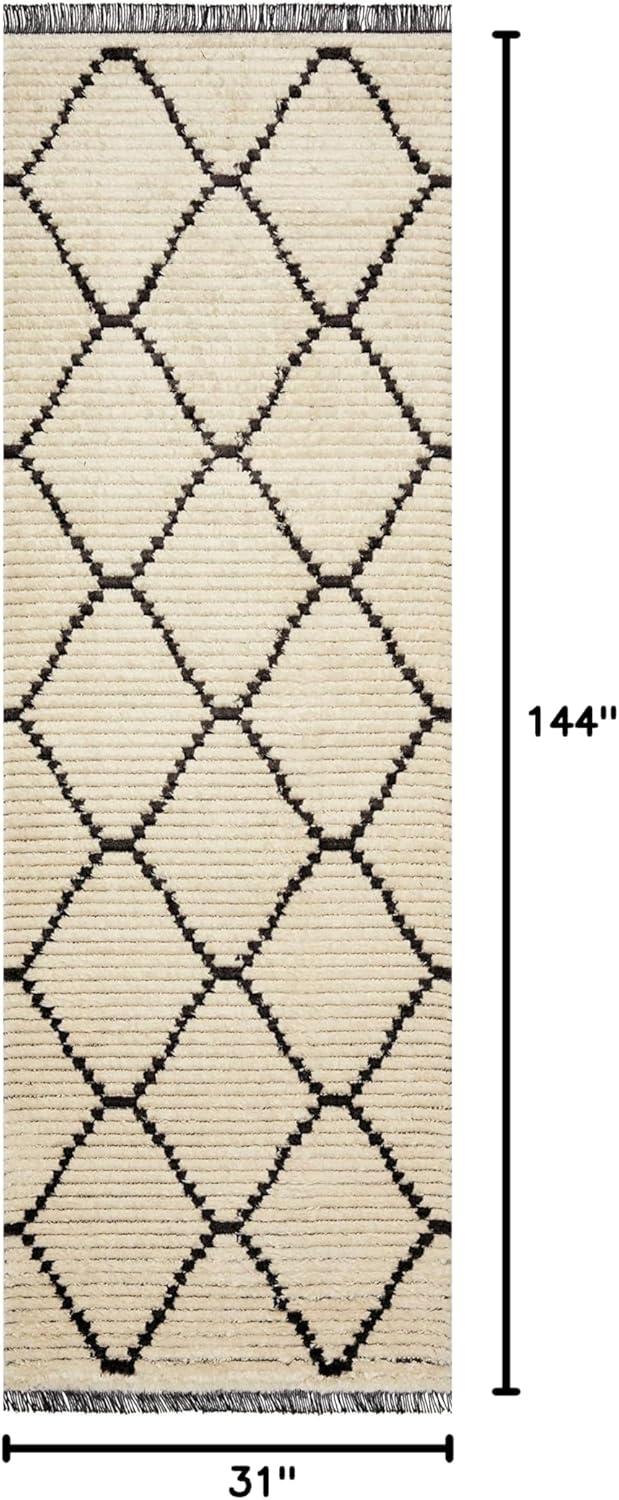 Chris Loves Julia x Loloi Alice Geometric Cream/Charcoal Rug