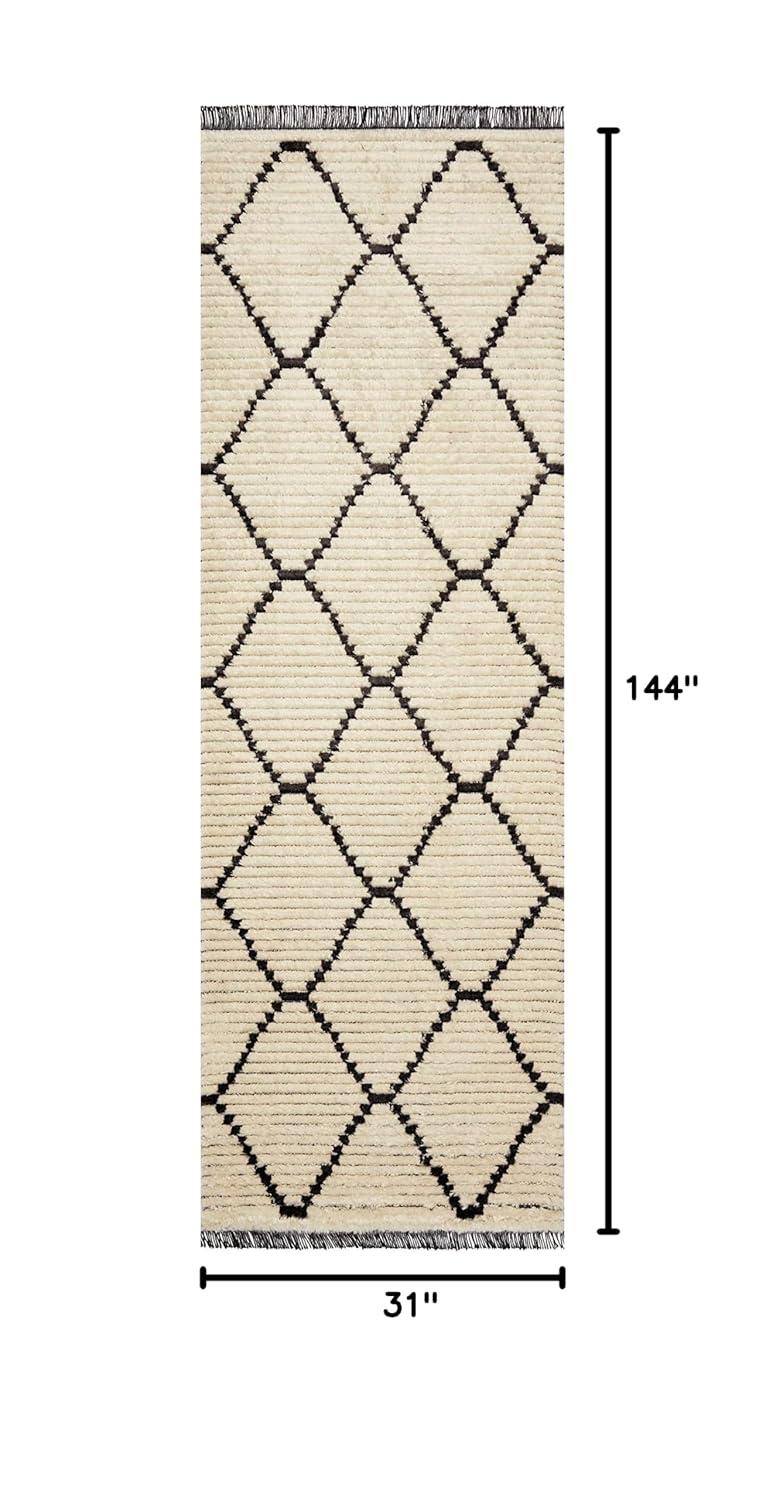 Chris Loves Julia x Loloi Alice Geometric Cream/Charcoal Rug