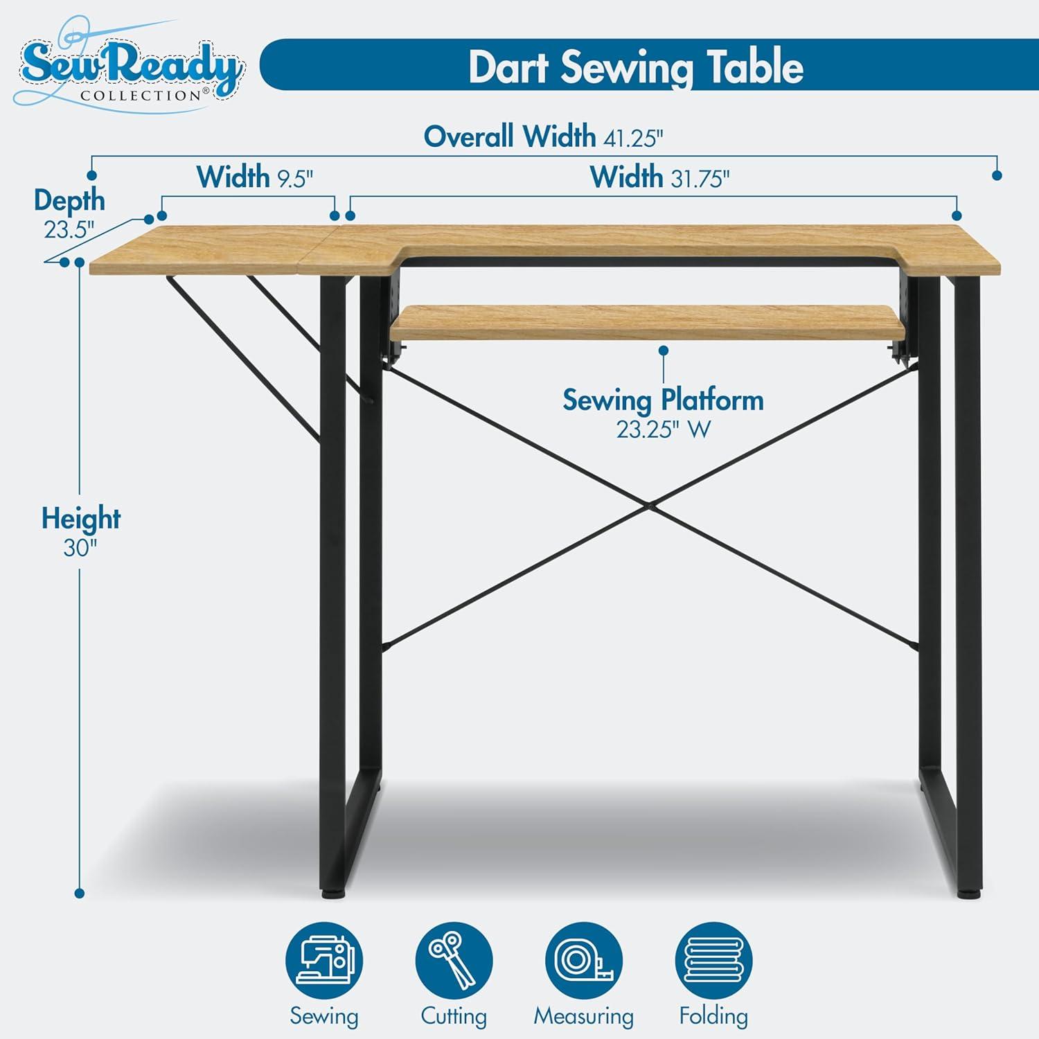 Sew Ready 41'' x 23'' Sewing Table with Sewing Machine Platform