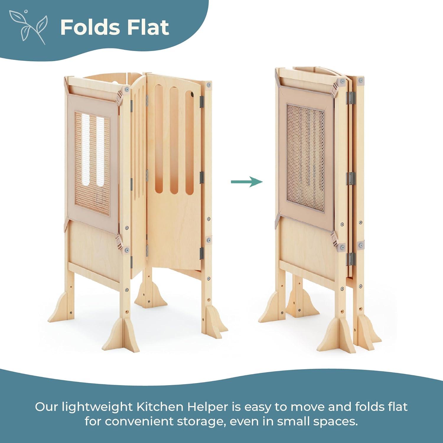 Guidecraft Contemporary Kitchen Helper Foldable Step Stool