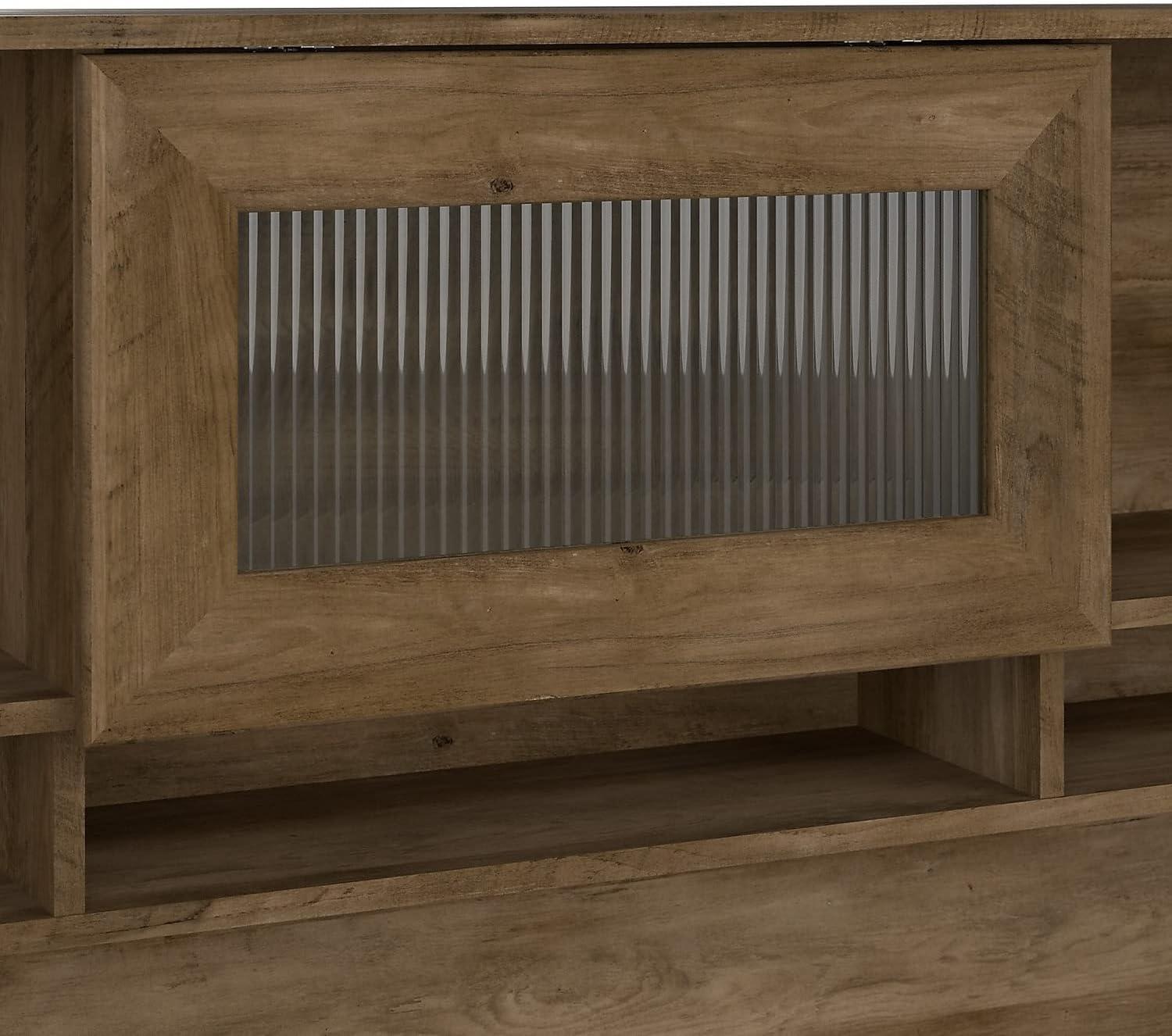 Cabot Modern 60W Hutch with Storage, Fits L Desk or Corner Desk (sold separately) in Reclaimed Pine