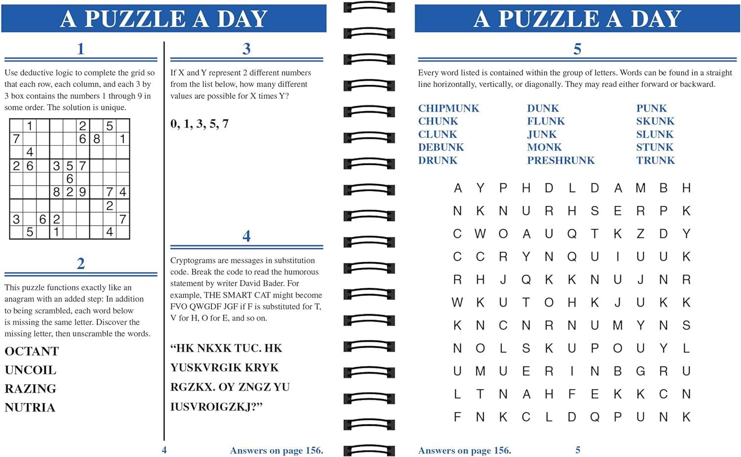 Brain Games - A Puzzle a Day - by  Publications International Ltd & Brain Games (Spiral Bound)