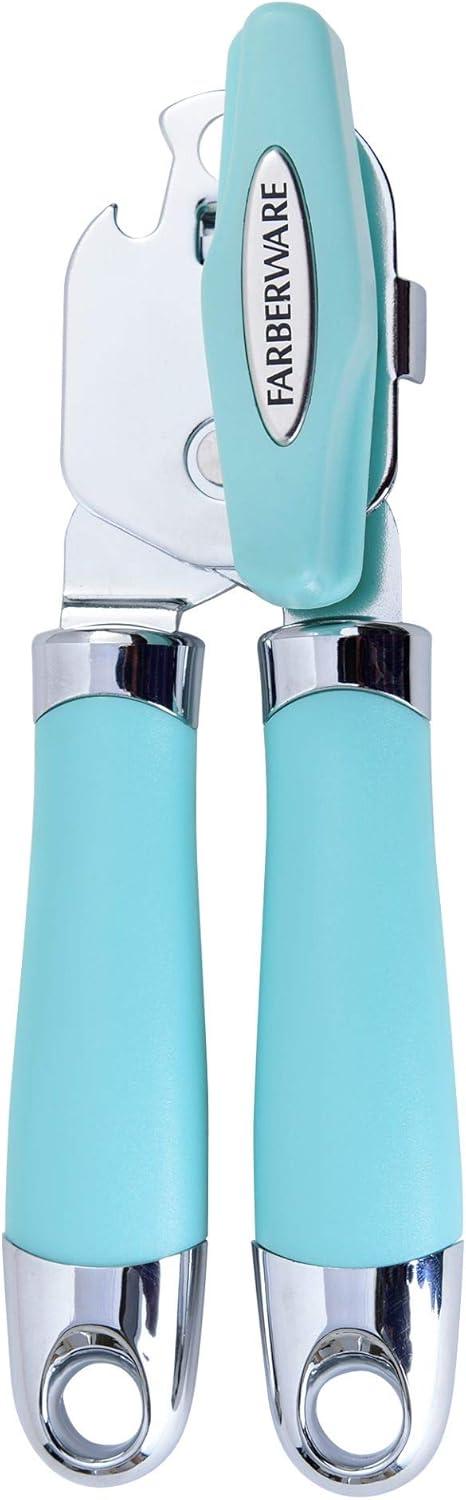 Farberware Professional 2 Stainless Steel Can Opener, Aqua Sky