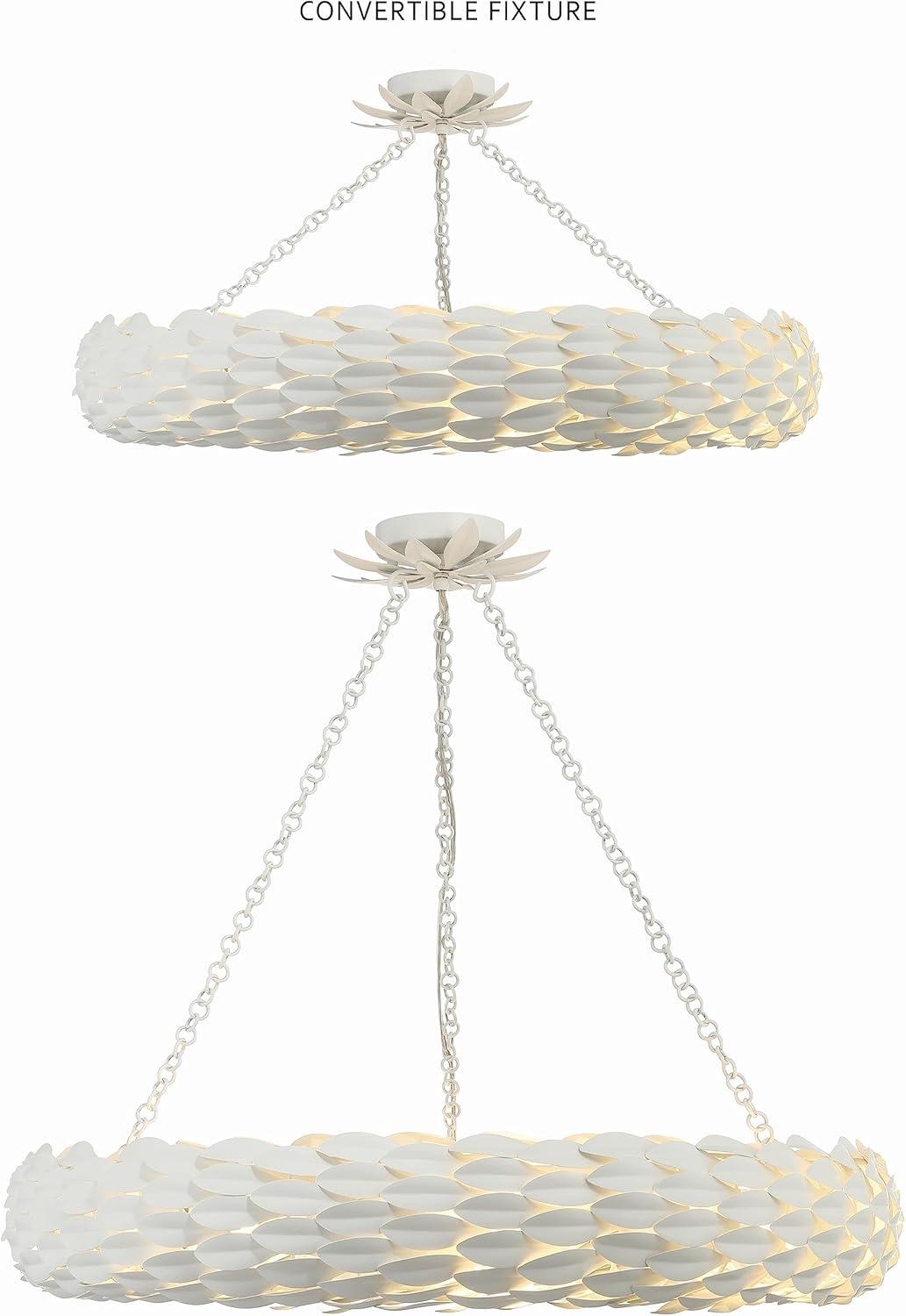Crystorama Lighting Broche 8 - Light Pendant in  Matte White