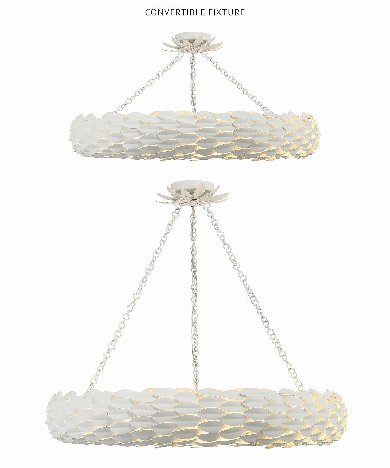 Crystorama Lighting Broche 8 - Light Pendant in  Matte White