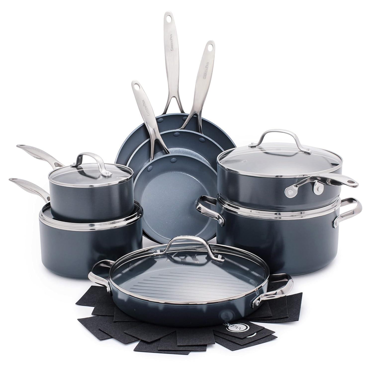 GreenPan Valencia Pro Healthy Ceramic Nonstick 13-Piece Cookware Set