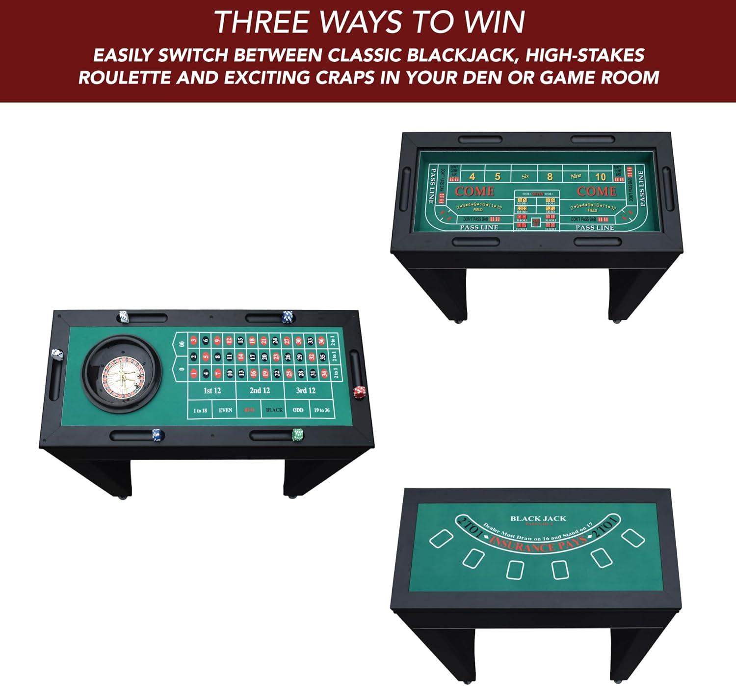 Hathaway Games 48" Monte Carlo Poker Table