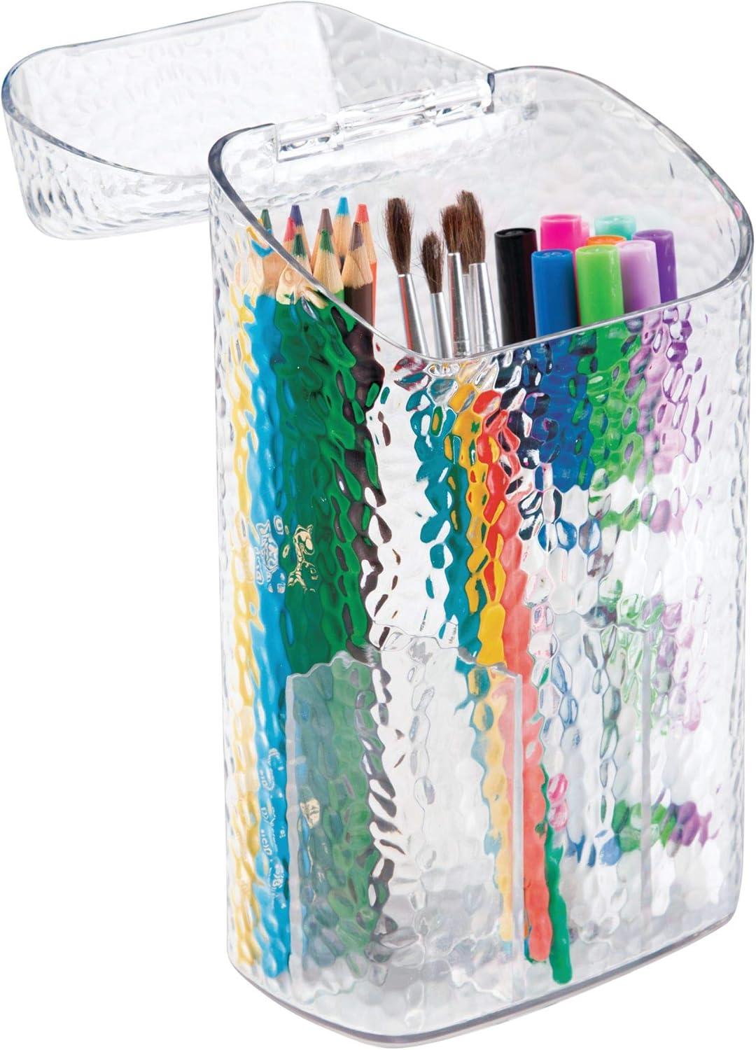 iDesign Rain Plastic Toothbrush Holder, Clear