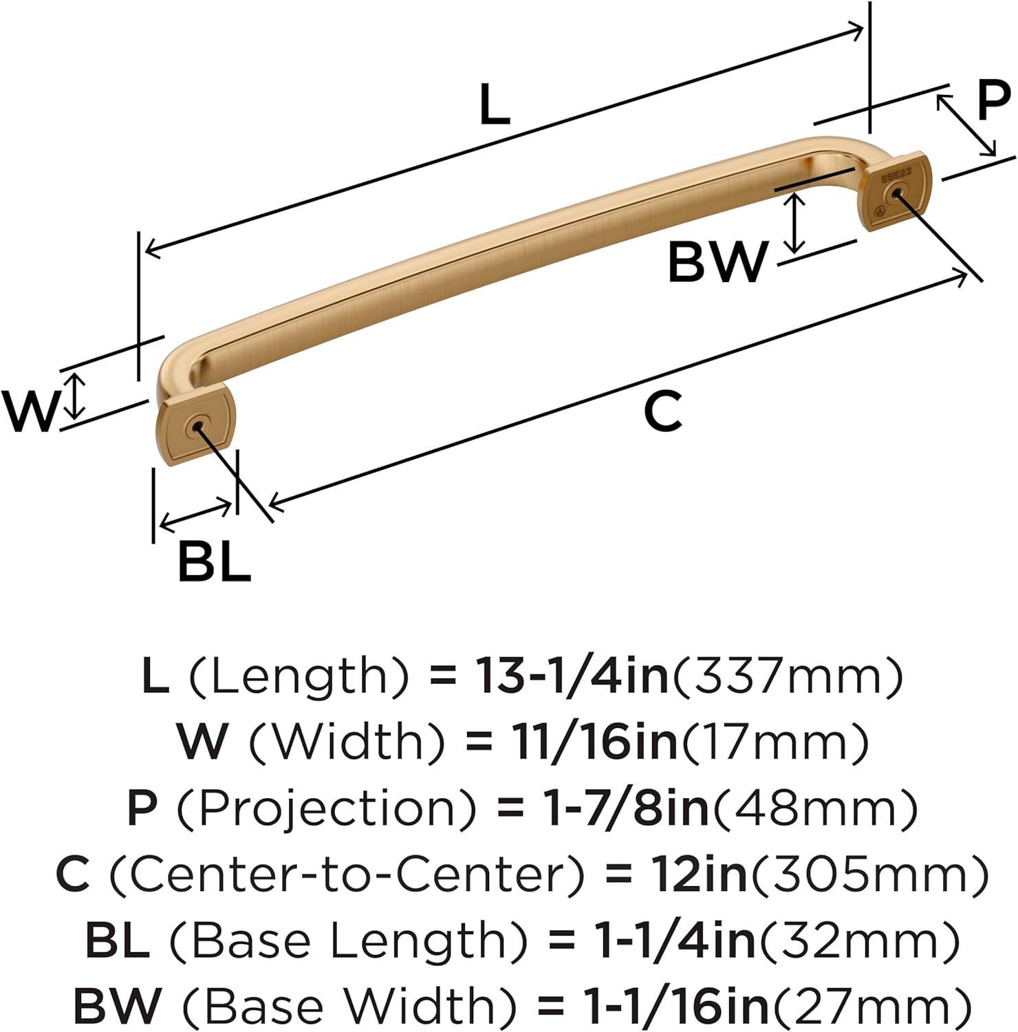 Champagne Bronze 12 inch Modern Appliance Pull