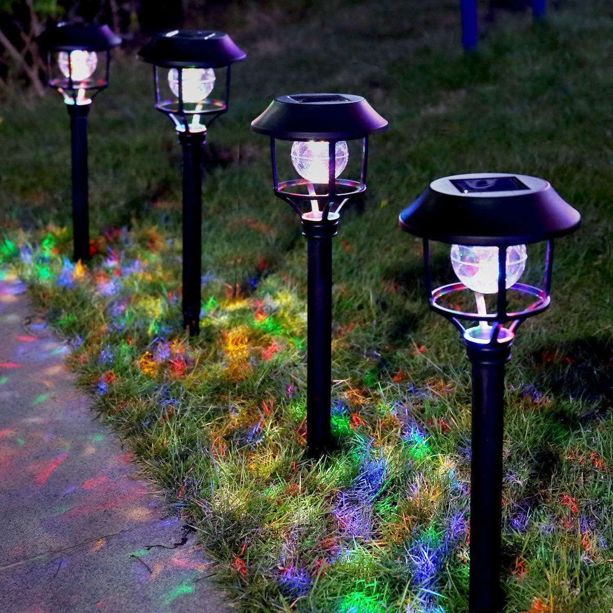 Solar Powered RGB LED Pathway Lights Multipack