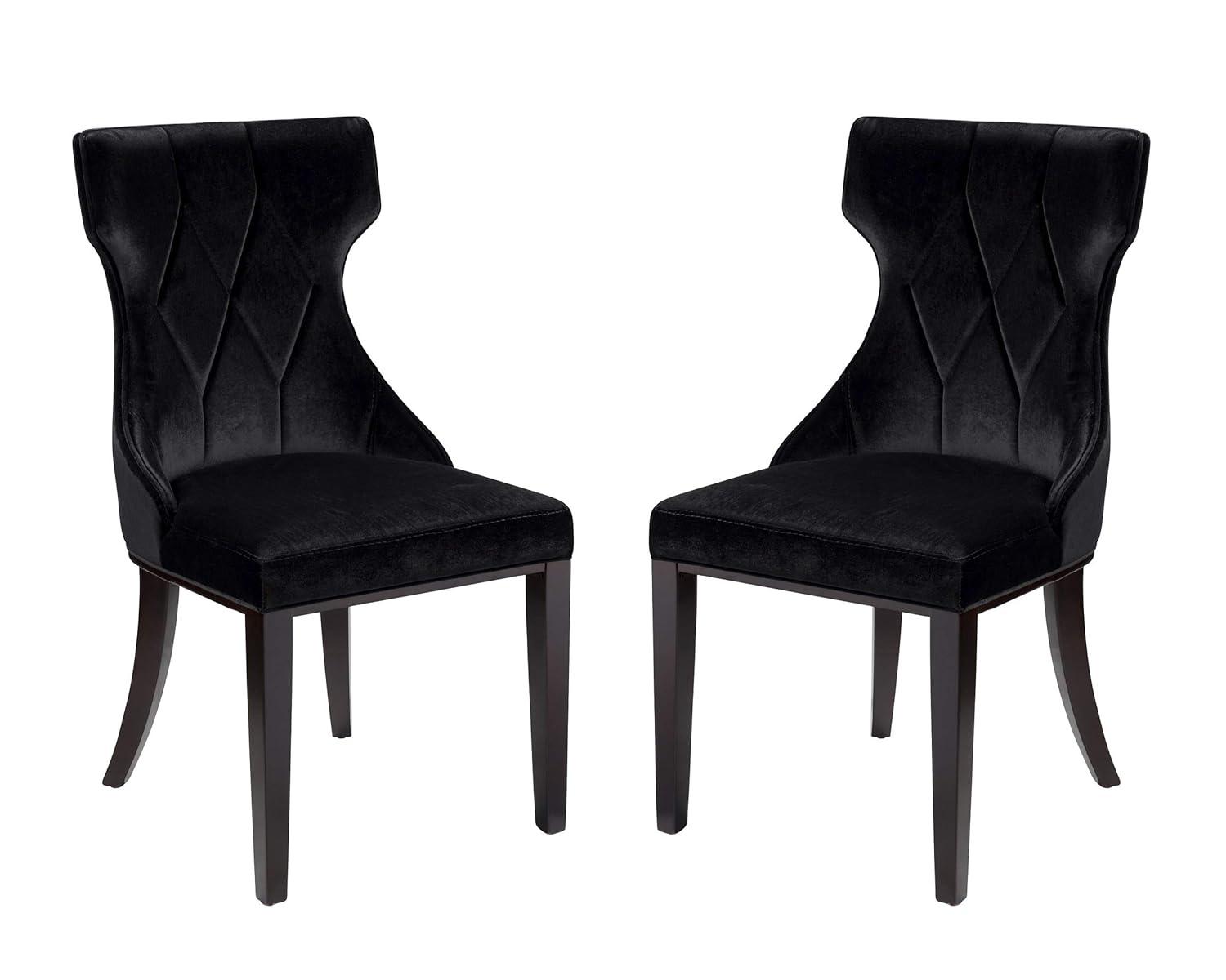Set of 2 Reine Velvet Dining Chairs - Manhattan Comfort