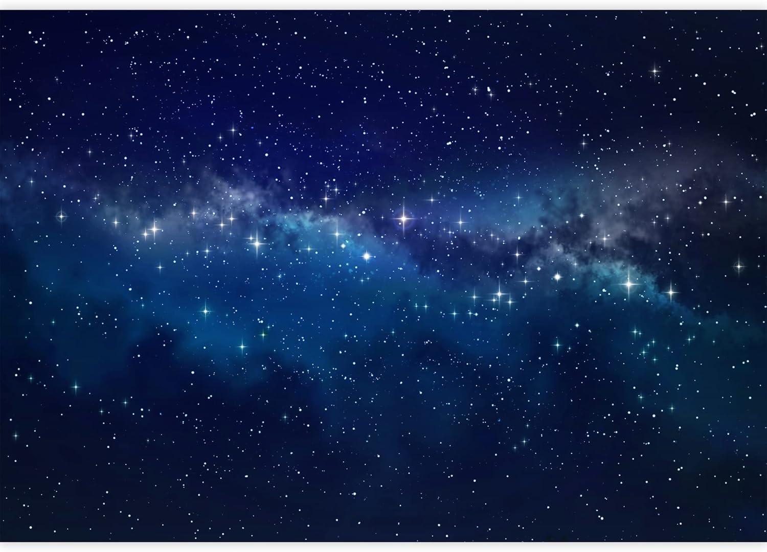 wall26 - Starry Night Sky Deep Outer Space - Removable Wall Mural | Self-Adhesive Large Wallpaper - 66x96 inches