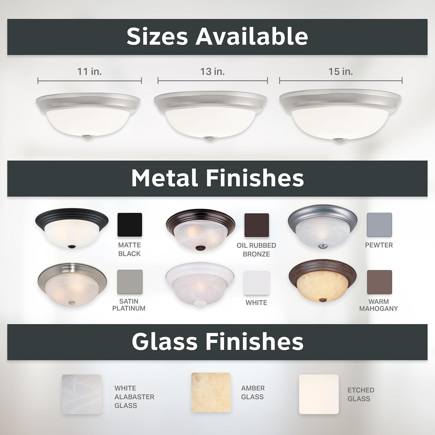 Designers Fountain 1257M-PW-W Flush Mounts Pewter Decorative Pewter