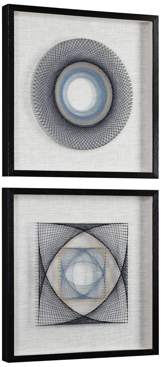 Uttermost String Duet 2-Piece 23 3/4" Square Framed Wall Art Set