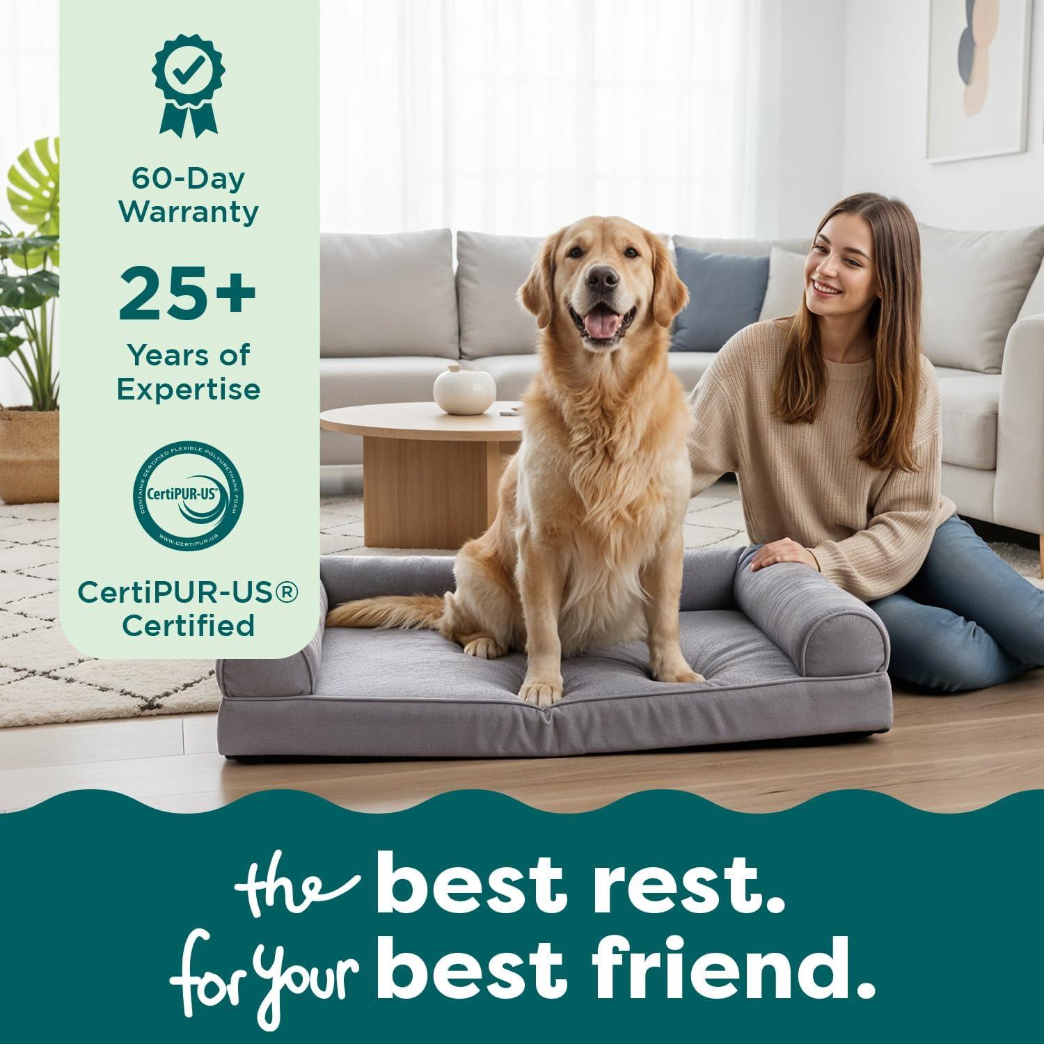 FurHaven Luxe Fur & Performance Linen Sofa Bed