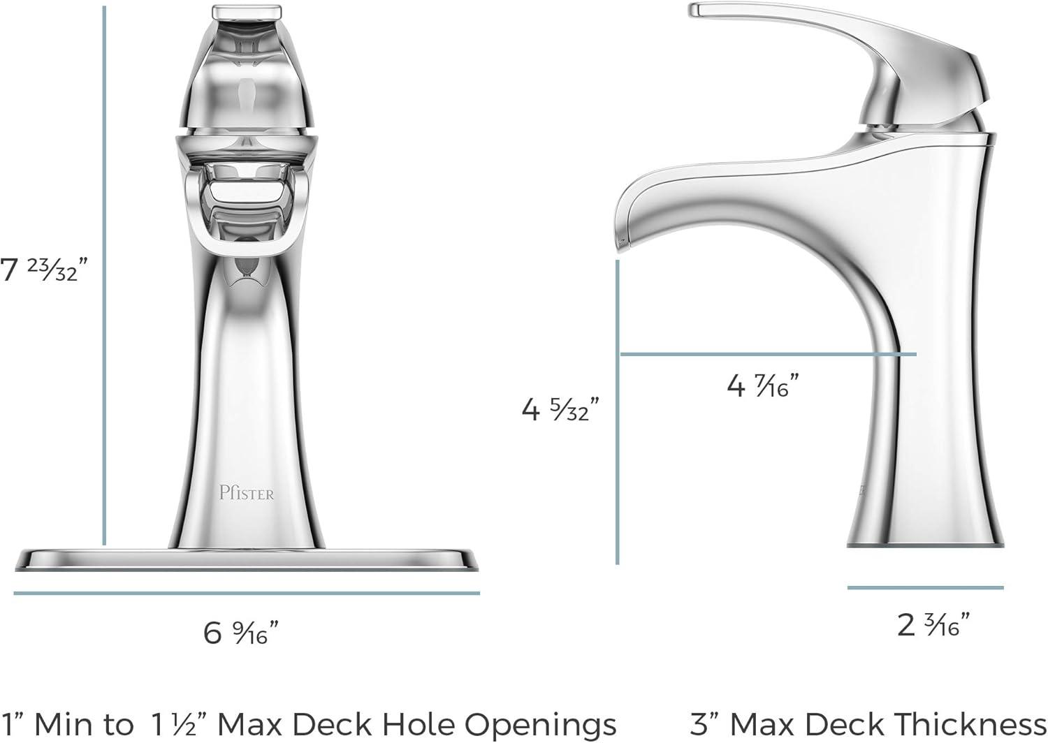 Jaida Sleek Polished Chrome Waterfall Bathroom Faucet