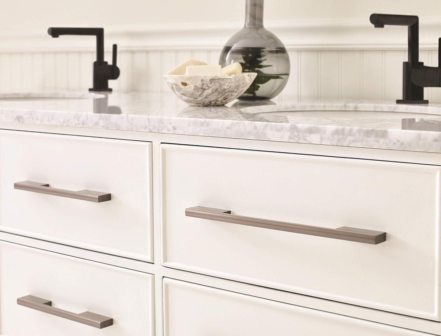 Separa 12.63'' Brushed Nickel Modern Cabinet Pull