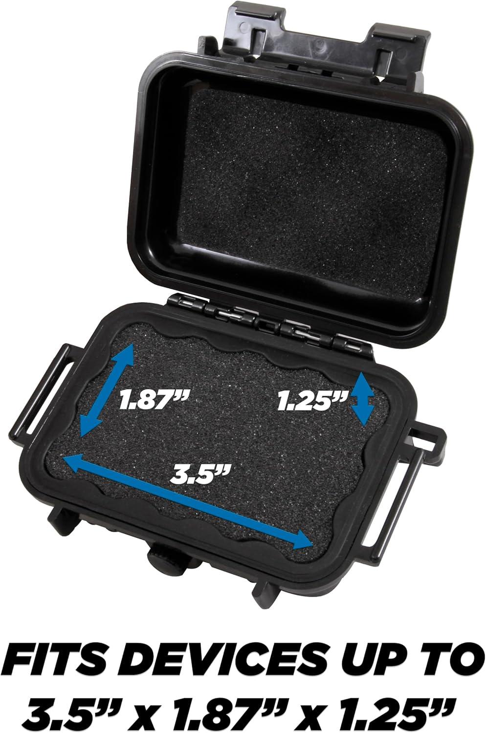 CASEMATIX 5.75" Waterproof Small Hard Case with Customizable Foam for Portable Electronics, Tools and Accessories - Hard Shell Small Plastic Case with Pre-Diced Travel Case Foam Interior