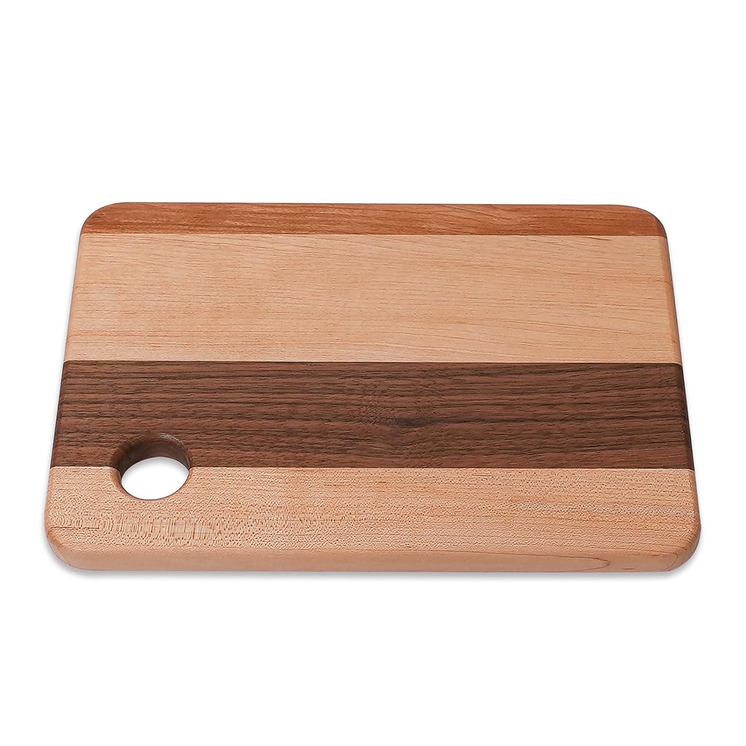 CONSDAN CONSDAN Mixed Hardwood Cutting Board, Food-Safe Kitchen Chopping Board for Meat, Vegetables, Fruits
