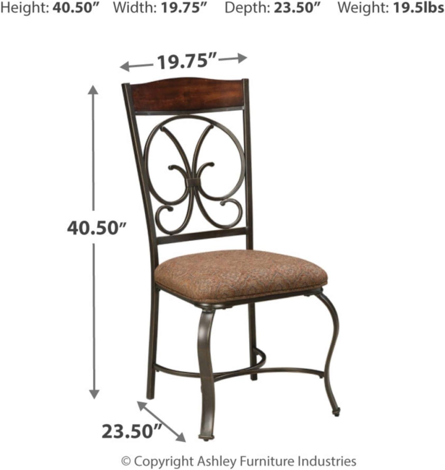 Afiyah Queen Anne Back Side Chair in Brown (Set of 4)