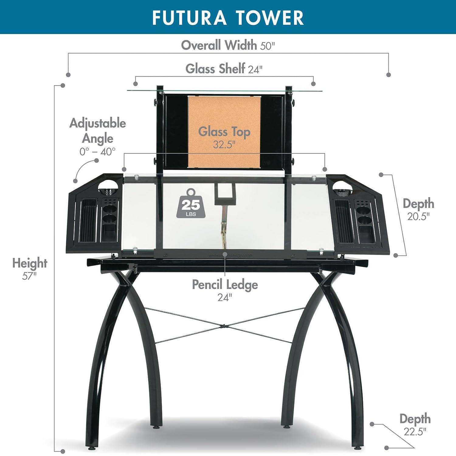 Inbox Zero Courson 50'' x 22'' Craft Table
