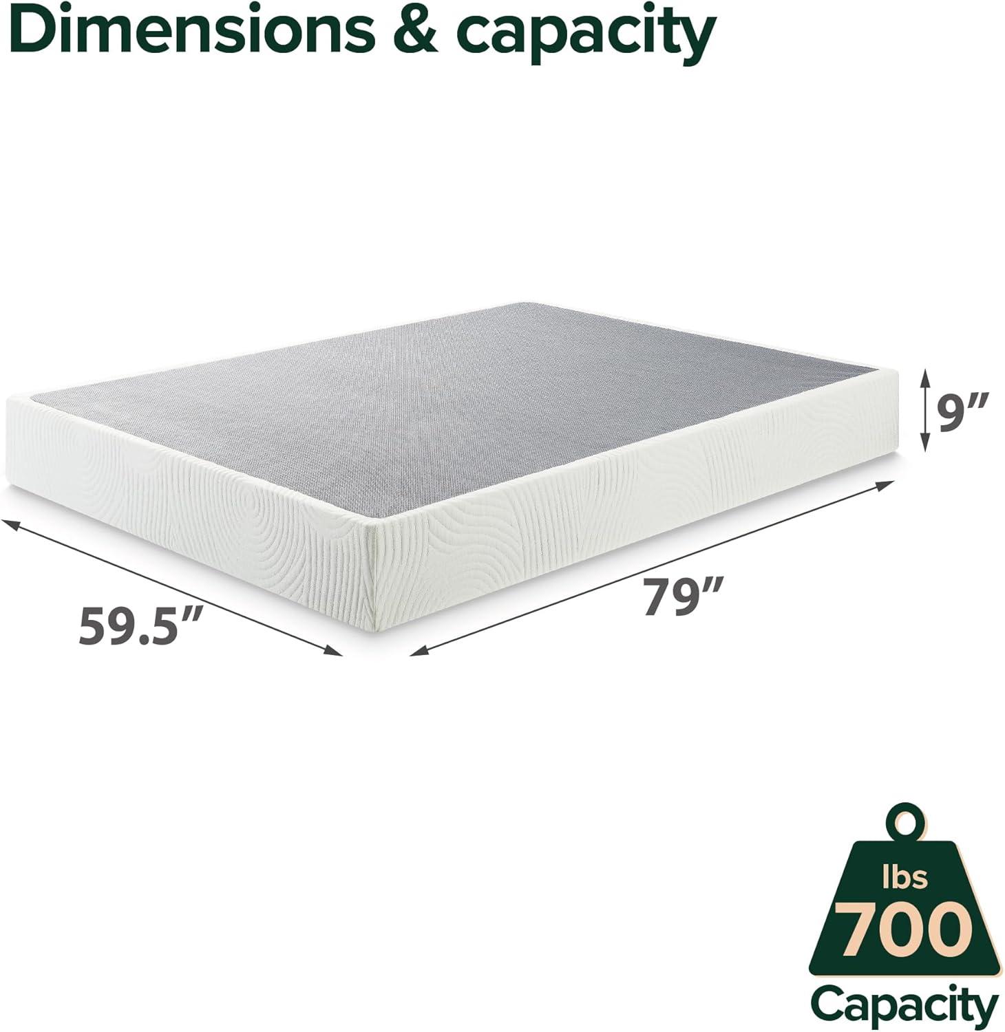 Zinus Quick Lock® 9" Metal Smart Box Spring® Mattress Foundation, Queen