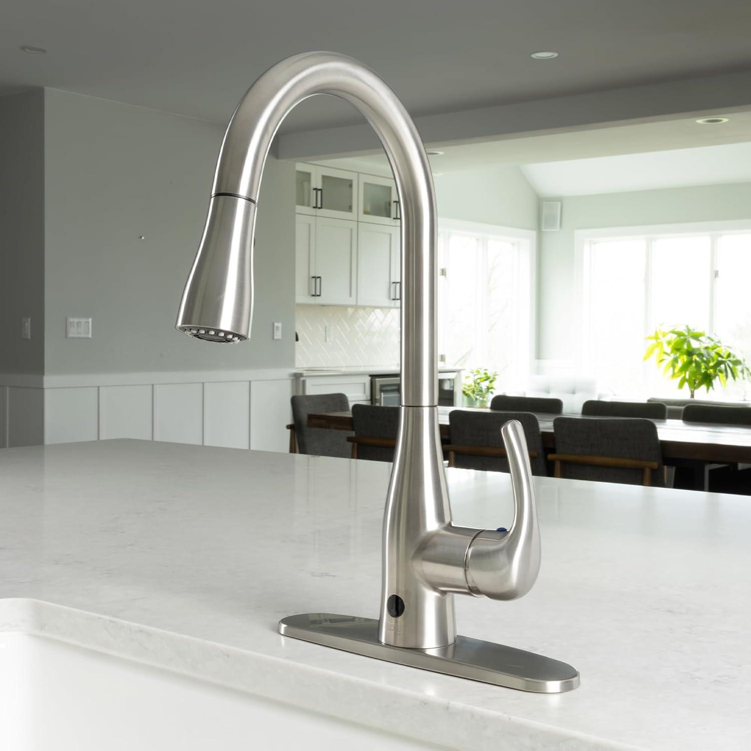 Flow Series Touchless Oil Rubbed Bronze Kitchen Faucet with Pull-out Spray