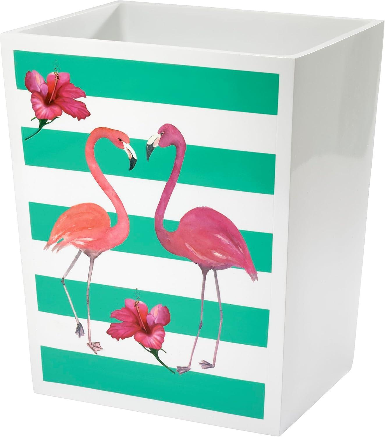 Avanti Linens Flamingo Paradise Wastebasket