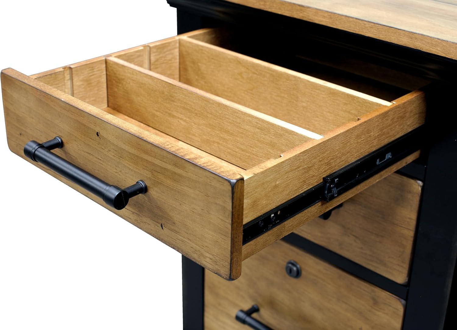 Martin Furniture Toulouse Wood Executive Desk Writing Table Office Desk Black