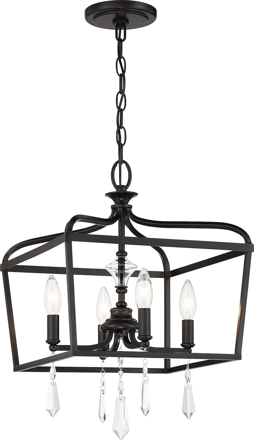 4 - Light Dimmable Lantern Geometric Chandelier