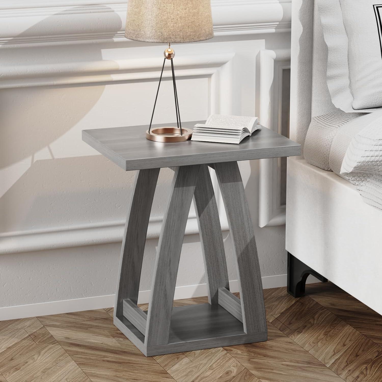 End Table, Side Table, Nightstand, Sofa Side Table with Shelf, Modern End Table for Living Room, Bedroom