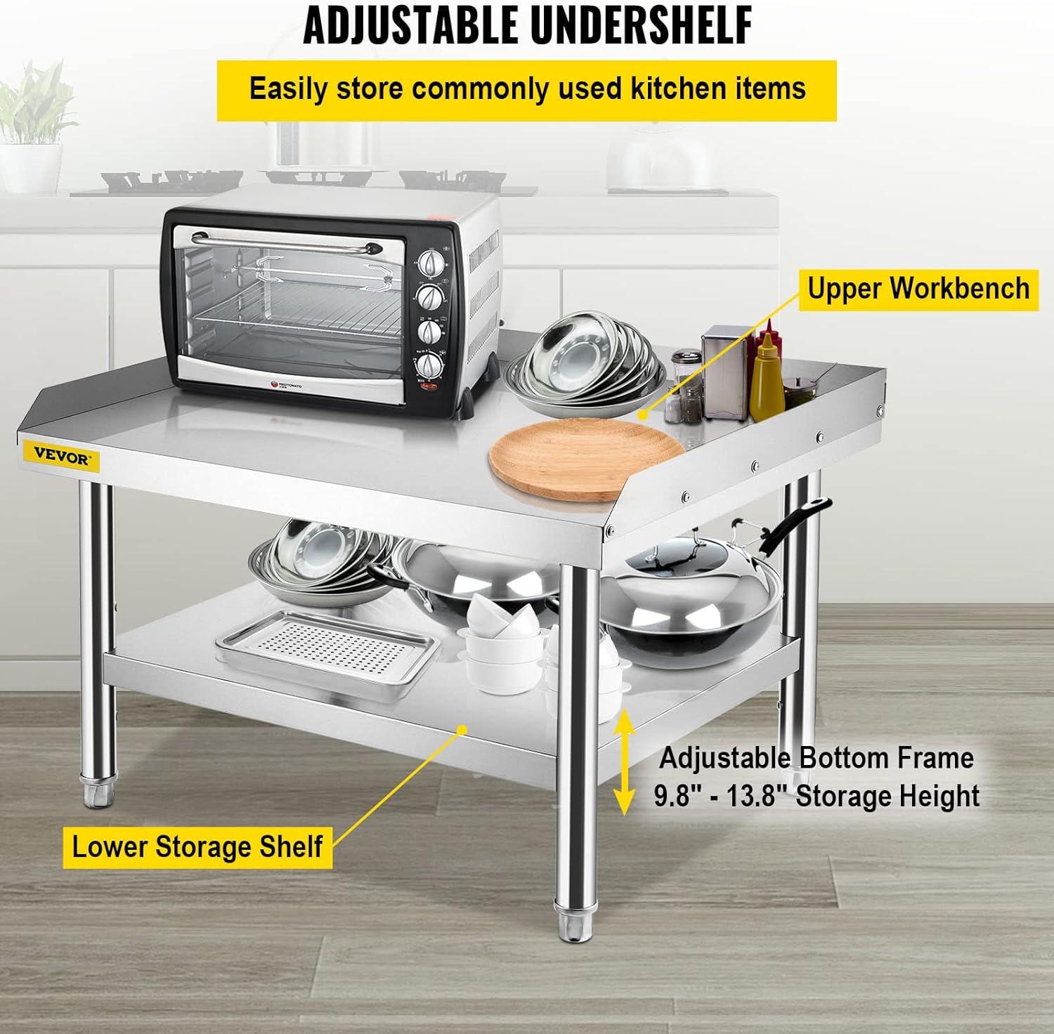 VEVOR VEVOR Stainless Steel 24'' H Work Table