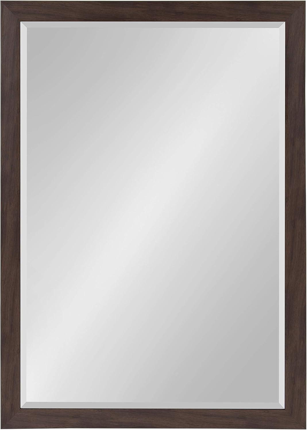 Walnut Brown Full Length Rectangular Wall Mirror