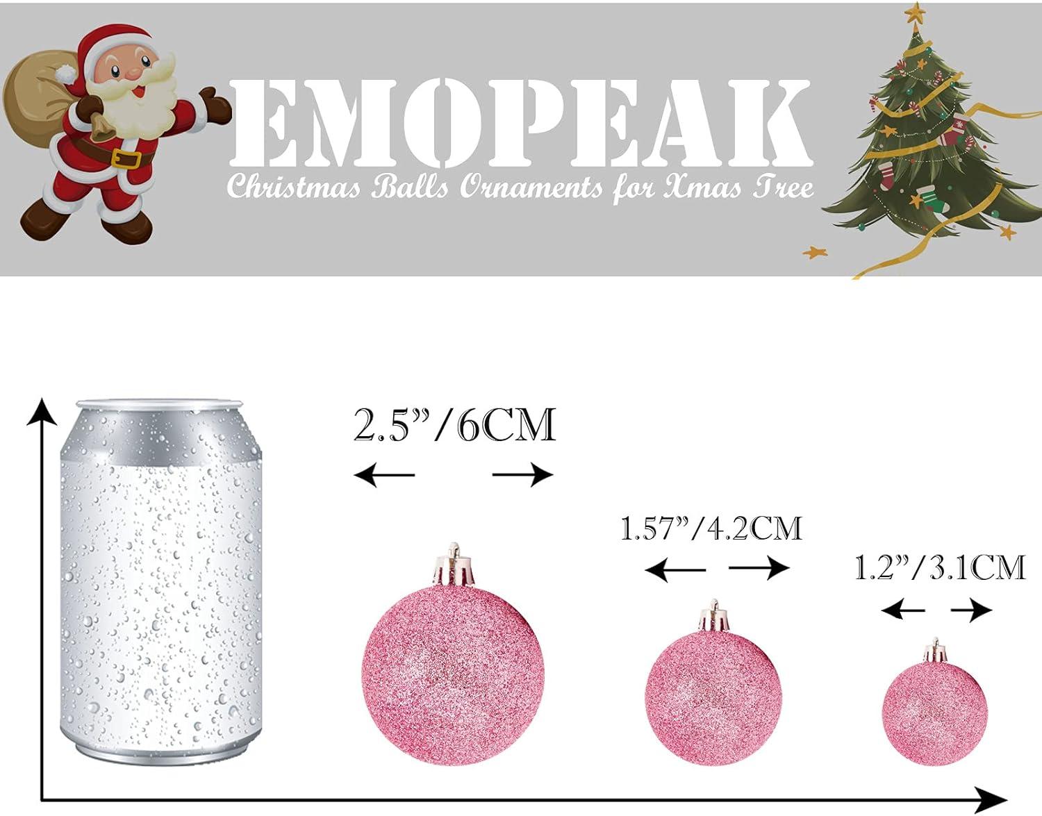 Fuebueo Clearance! 24Pcs Christmas Balls Ornaments for Xmas Christmas Tree (1.2"-3.1CM)