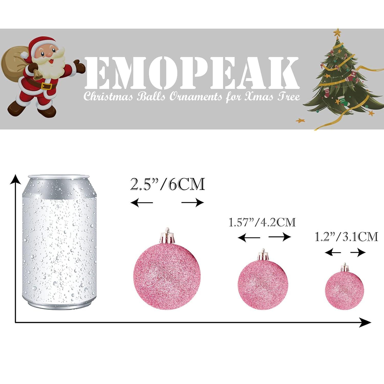 Fuebueo Clearance! 24Pcs Christmas Balls Ornaments for Xmas Christmas Tree (1.2"-3.1CM)