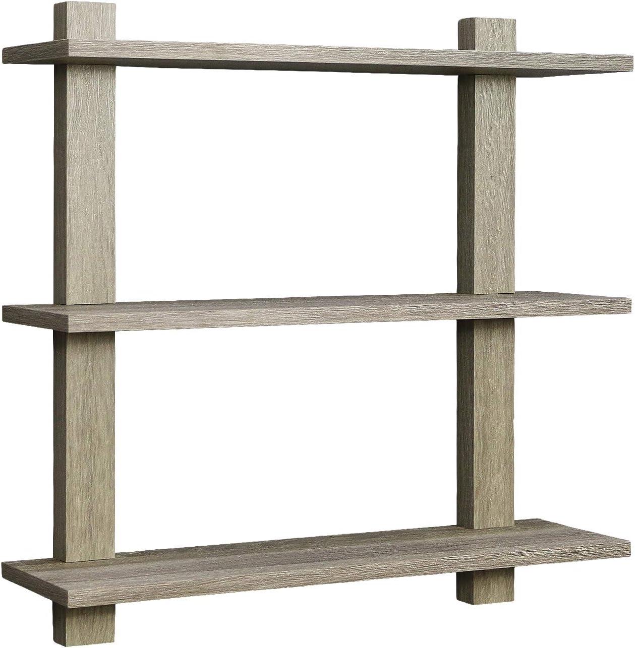 Sorbus Decorative Asymmetric Square Floating Wall Shelf  Set of 3