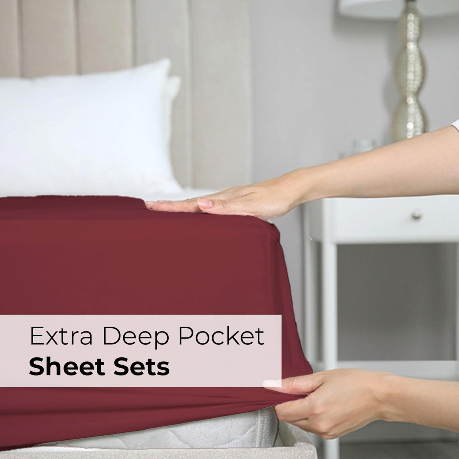 6 Piece Extra Deep Pocket Microfiber Sheet Set - CGK Linens