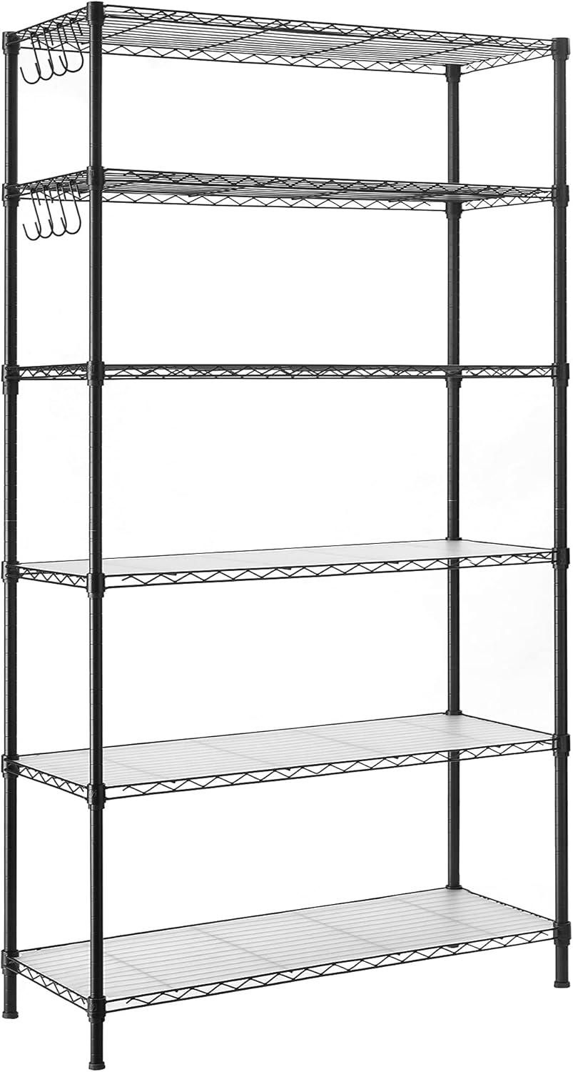 FDW  6-Tier Freely Assemble Wire Shelving Unit Heavy Duty Storage Rack Metal Shelf Garage Storage Shelves