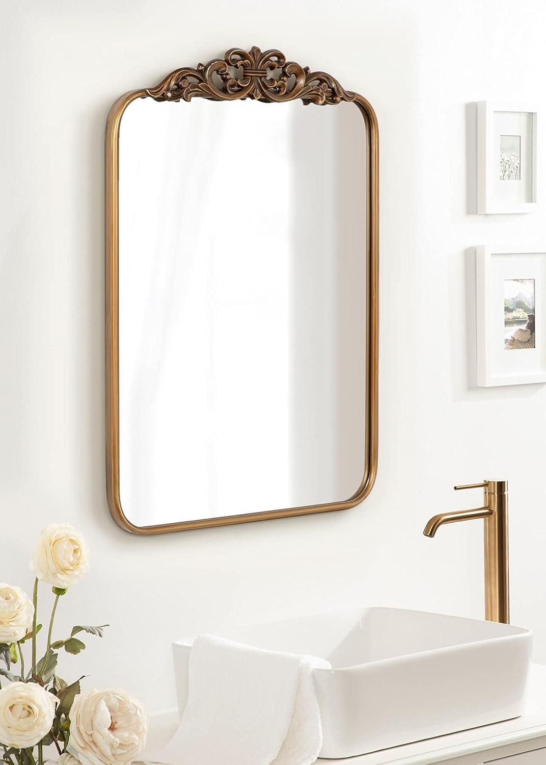 Kate and Laurel Laubry Ornate Framed Wall Mirror, 20x30, Gold