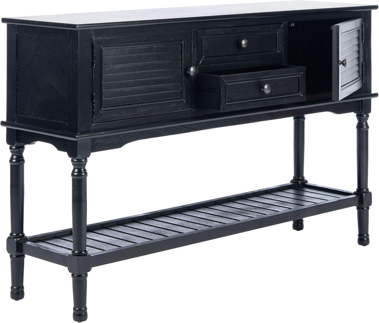 Tate 2 Drawer 2 Door Console Table - CNS5722B - Black - Safavieh