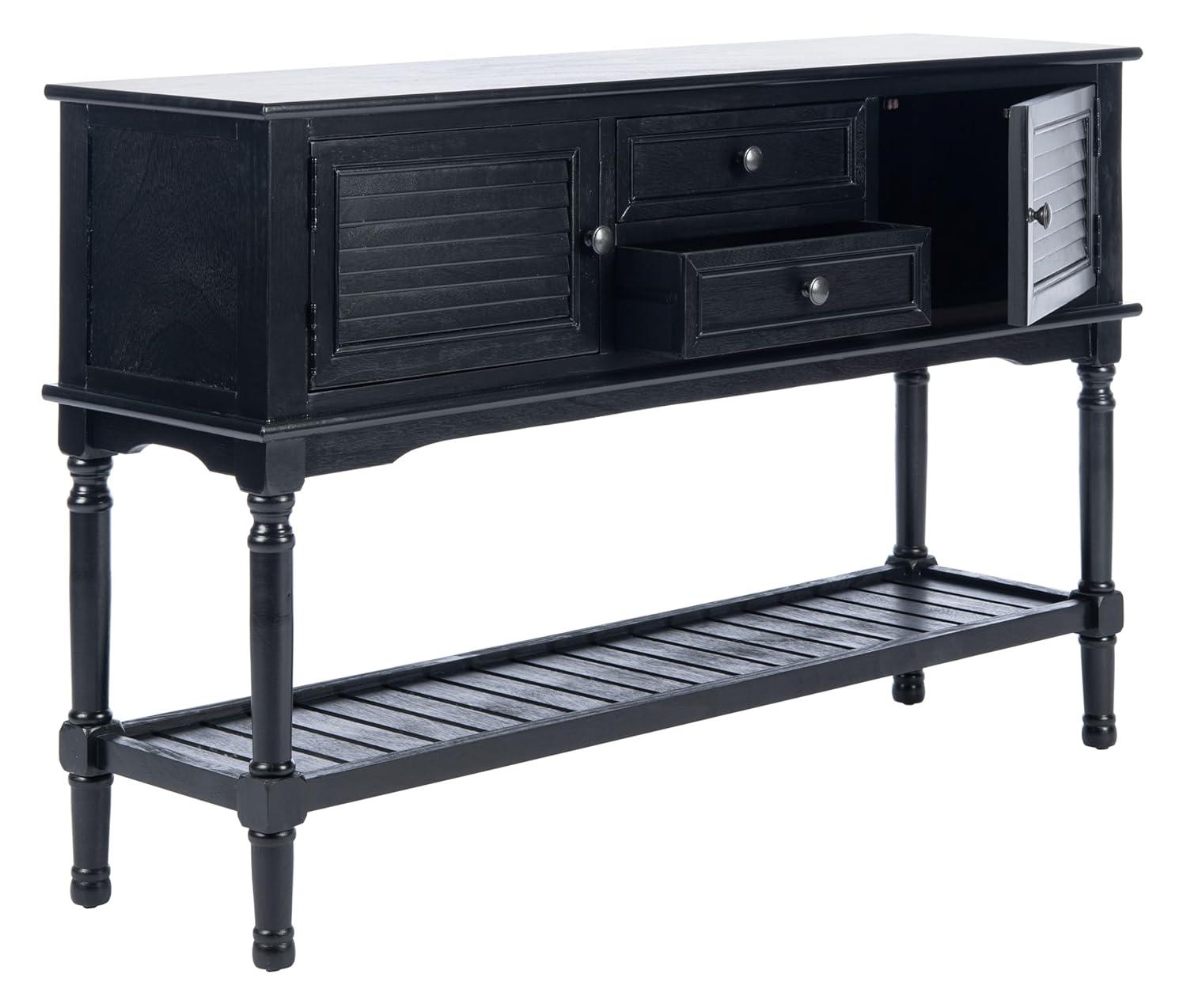 Tate 2 Drawer 2 Door Console Table - CNS5722B - Black - Safavieh