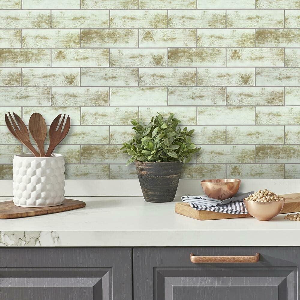 Josephine 10.5'' W x 10.5'' L PVC Peel and Stick Subway Tile