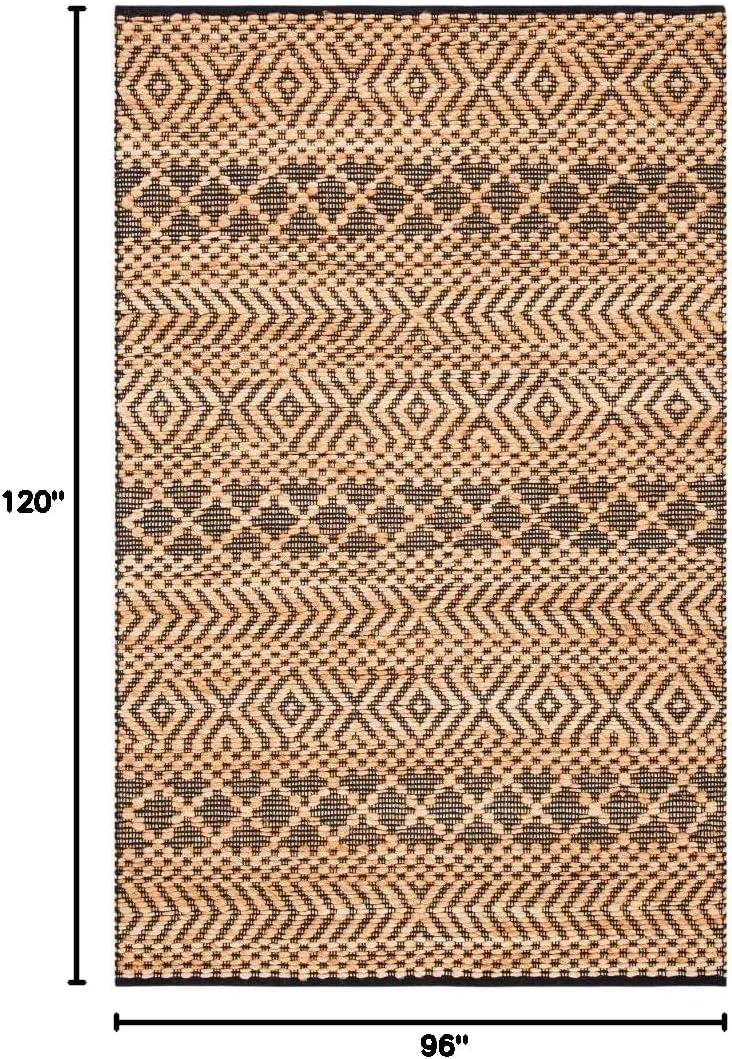 Kilim KLM455 Hand Woven Area Rug - Natural/Black - 8'x10' - Safavieh.