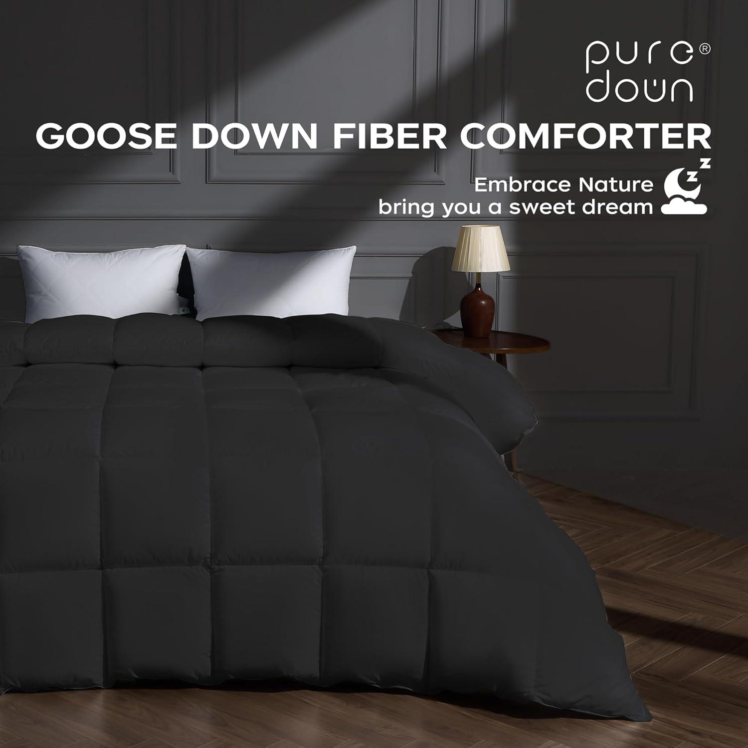 Luxurious White Cotton Full Size Pinch Pleat Comforter